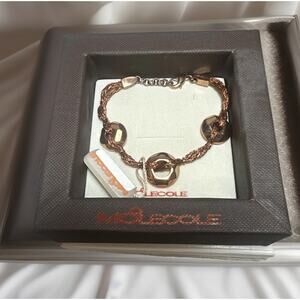 NWT Molecole Eclisse Bracelet MO1L3003B Two-Tone Gold Plated Made in Italy